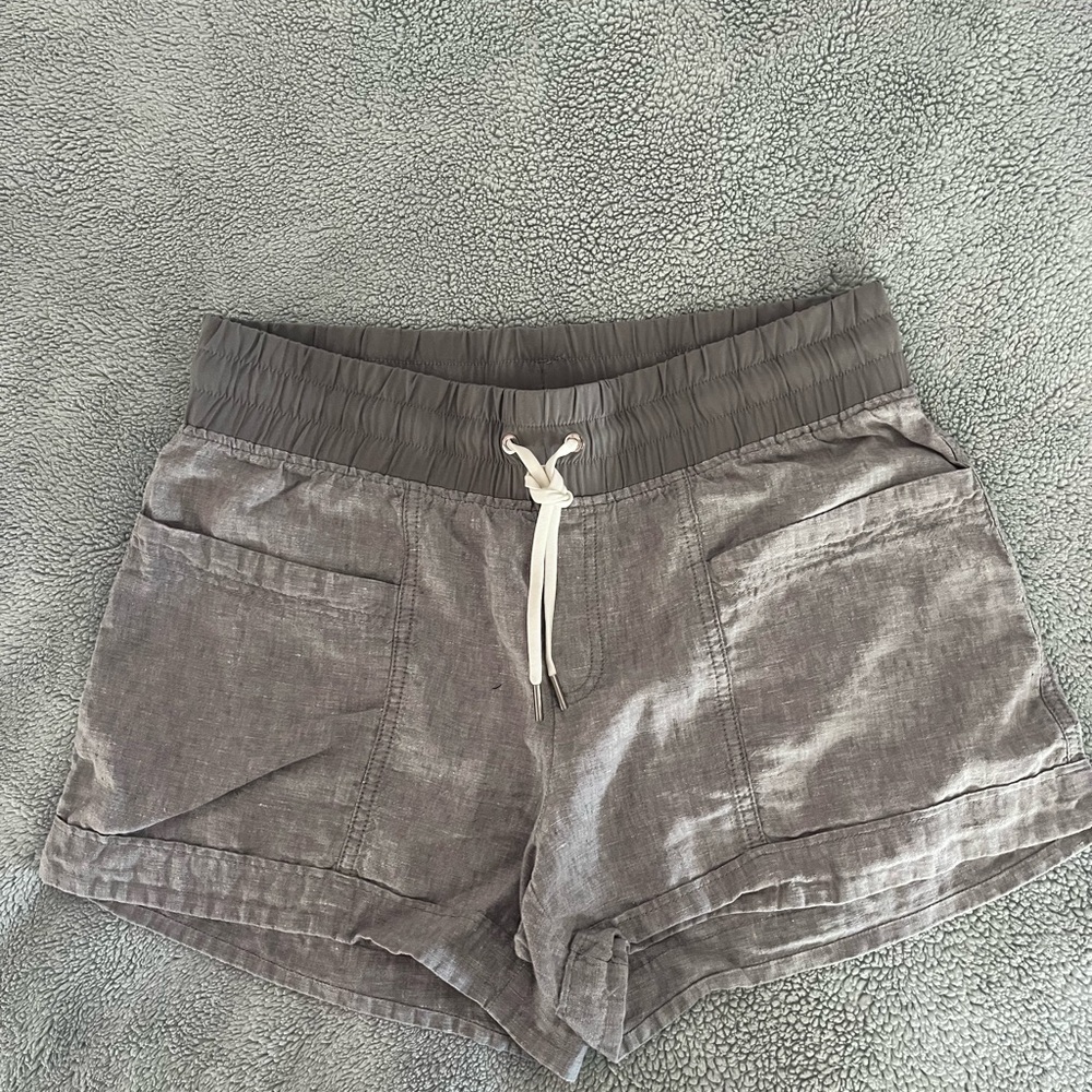 Athleta Gray Linen Shorts